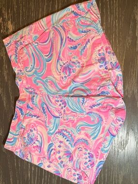 Lilly Pulitzer Pink & Blue Swirl Athletic Shorts